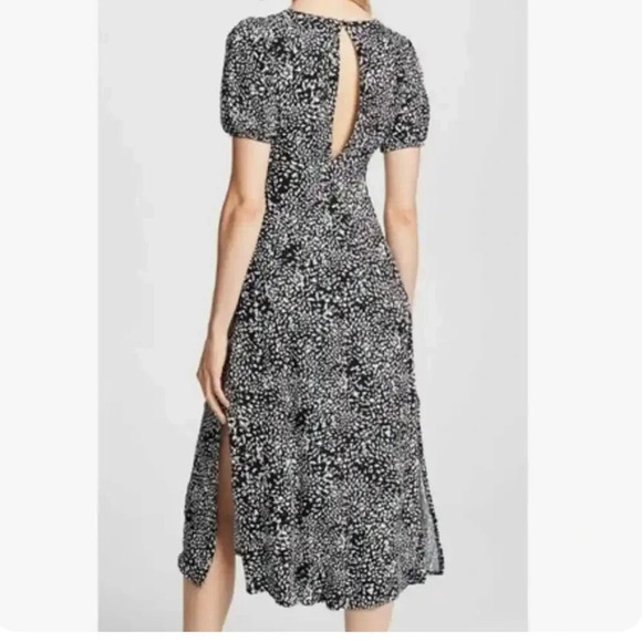 Free People Looking Love MIDI Dress Black White Size 0 - Picture 3 of 6
